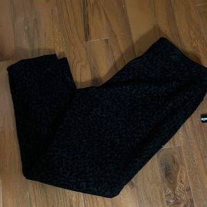 black on black animal print PL pull up pant. new directions